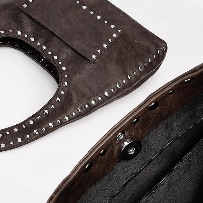 Vintage Boho Studded Shoulder Bag