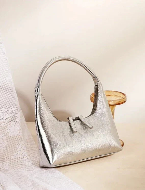 Aurora Leather Baguette Bag