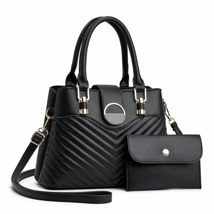 Soft Leather Tote & Crossbody Set - Elara