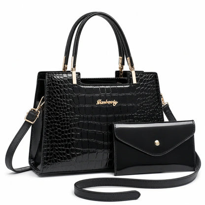 Leather Handbag and Wallet Set - Aura