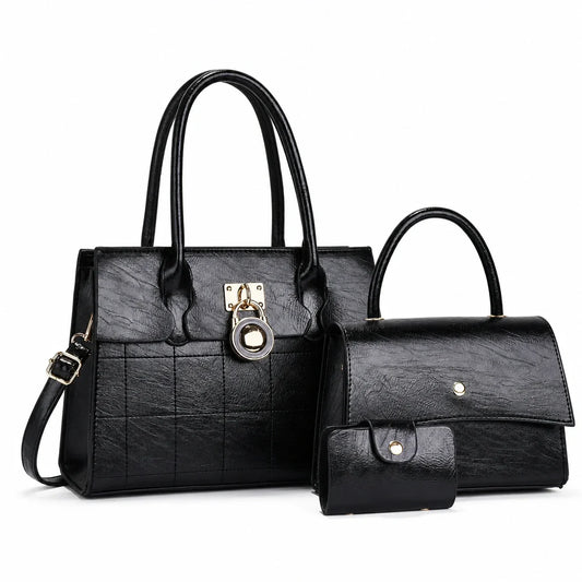 Leather Shoulder Bag Set - Niva