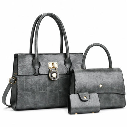 Leather Shoulder Bag Set - Niva