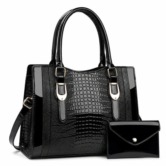 Leather Shoulder Bag Set - Vela