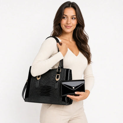 Leather Shoulder Bag Set - Vela