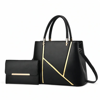 Leather Handbag and Crossbody Set - Aura