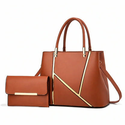 Leather Handbag and Crossbody Set - Aura