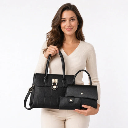 Leather Shoulder Bag Set - Niva